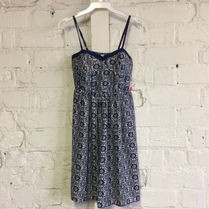 NWT Navy Xhilaration Mini Skinny Strap Sundress